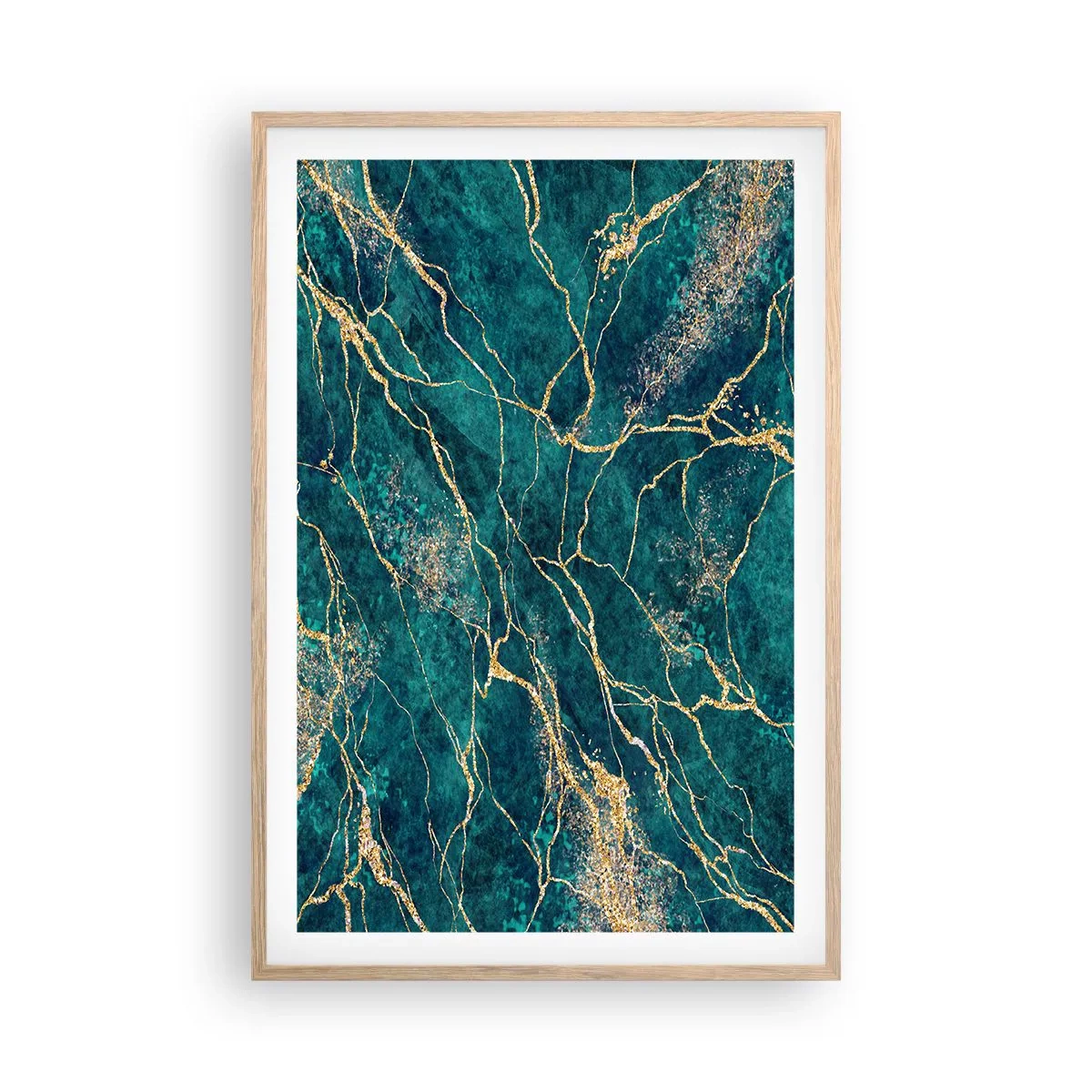 Poster în ramă de stejar deschis - Filon de aur - 61x91 cm