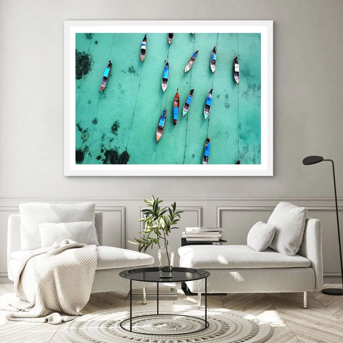 Poster în ramă albă - În așteptare - 91x61 cm