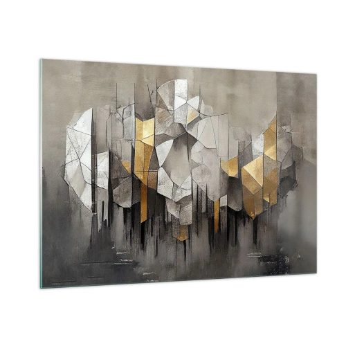 Tablou pe sticlă - Compoziție de gheață și lumină - 100x70 cm