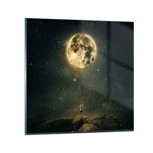 Tablou pe sticlă - Cel care a furat Luna - 30x30 cm