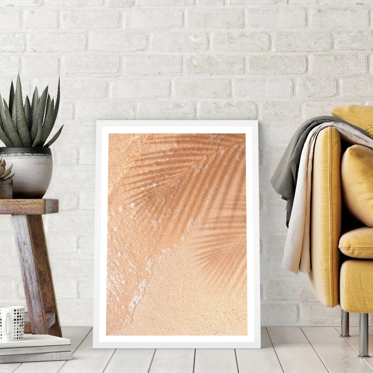 Poster în ramă albă - Umbra unei veri fierbinți - 40x50 cm