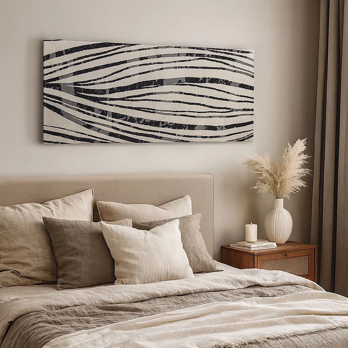 Tablou pe pânză - Deversare de linii - 100x40 cm