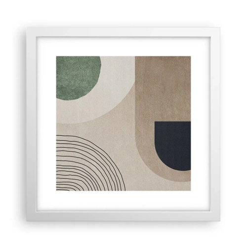 Poster în ramă albă - Blândețea ovalului - 30x30 cm