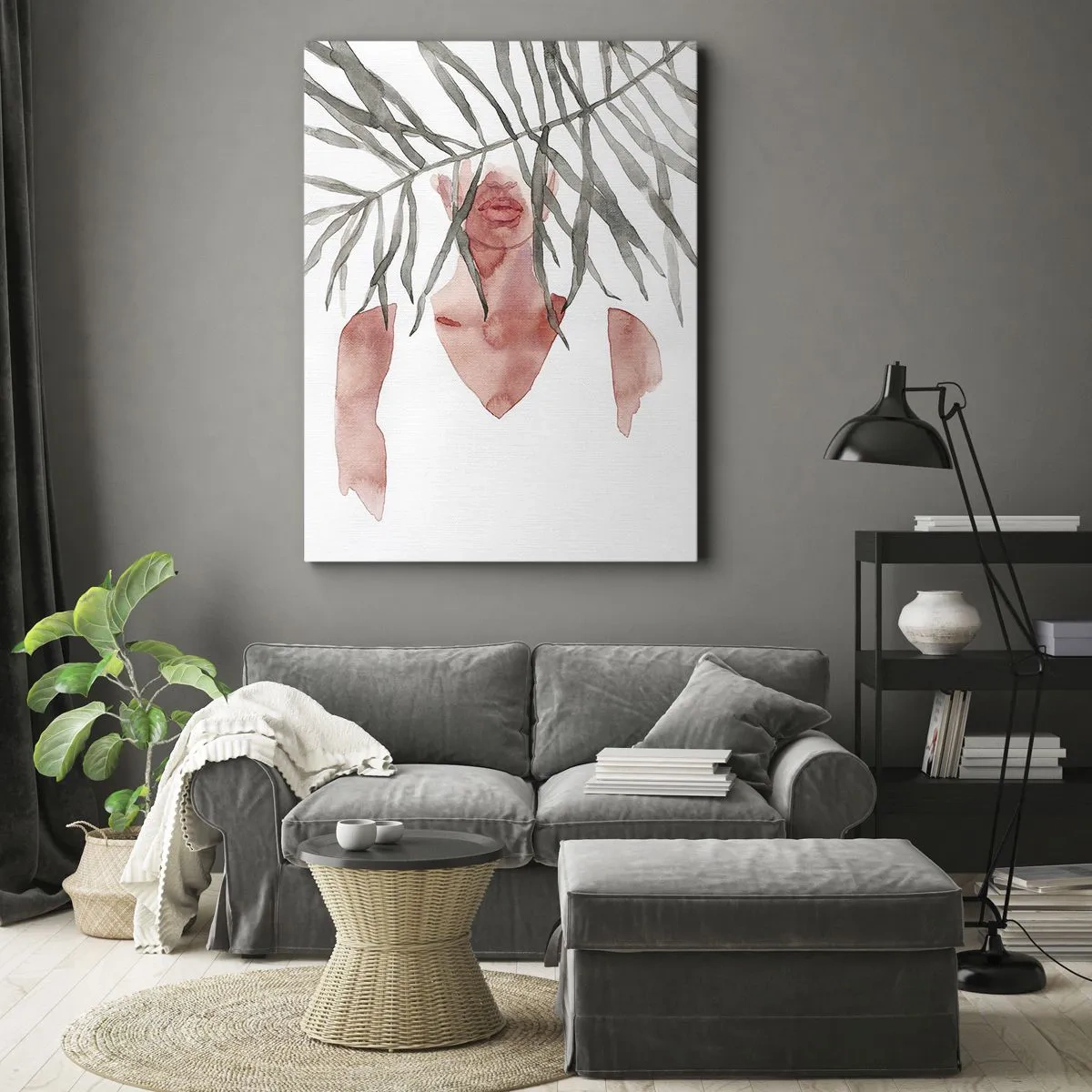 Tablou pe pânză Canvas - Doamna de la tropice - 50x70 cm