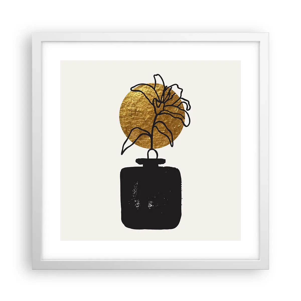 Poster în ramă albă - Cât cântărește aurul? - 40x40 cm