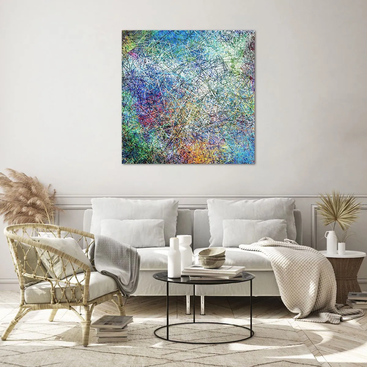 Tablou pe sticlă - Nu este atât de simplu - 60x60 cm