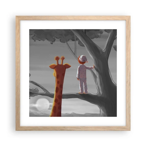 Poster în ramă de stejar deschis - Acest lucru se întâmplă cu adevărat - 40x40 cm