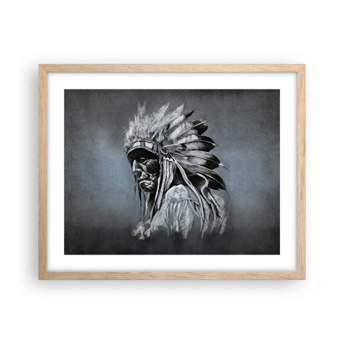 Poster în ramă de stejar deschis - Înapoi la rădăcini - 50x40 cm