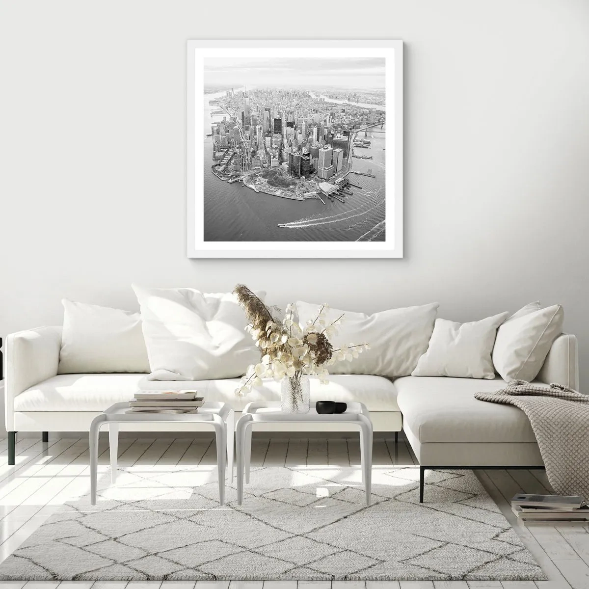 Poster în ramă albă - Cum să nu iubești? - 30x30 cm