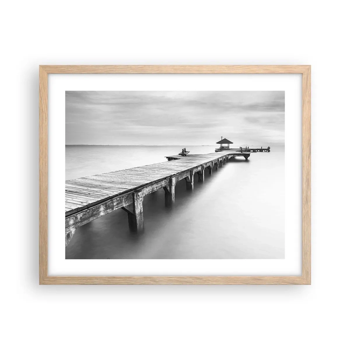 Poster în ramă de stejar deschis - În depărtare - 50x40 cm