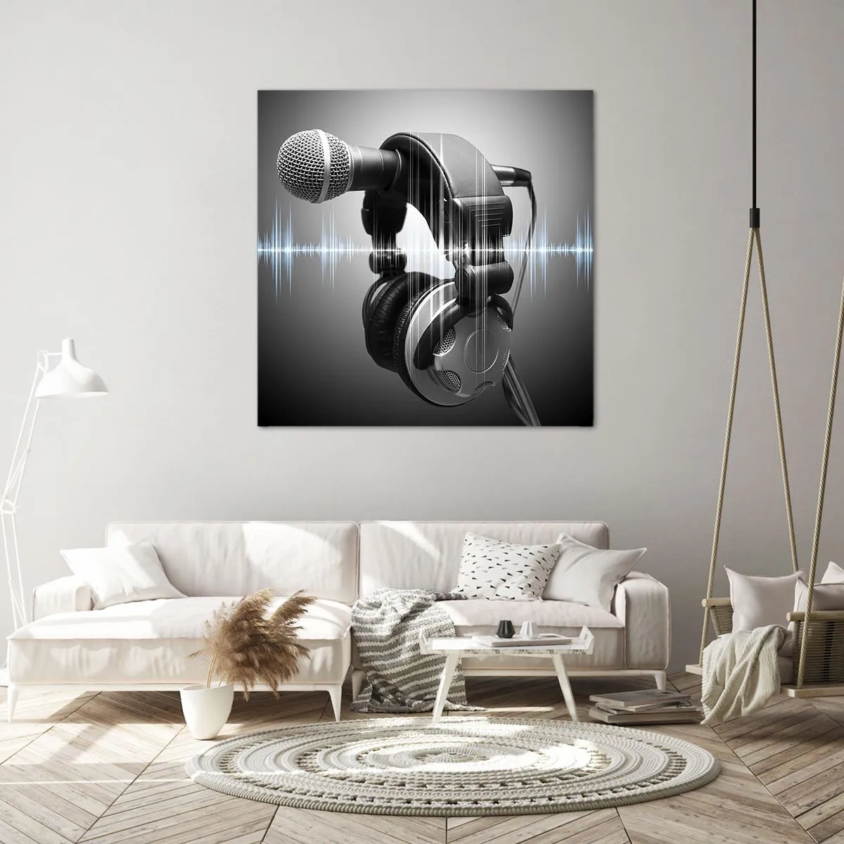 Tablou pe pânză - Încă se mai poate auzi cântecul - 60x60 cm