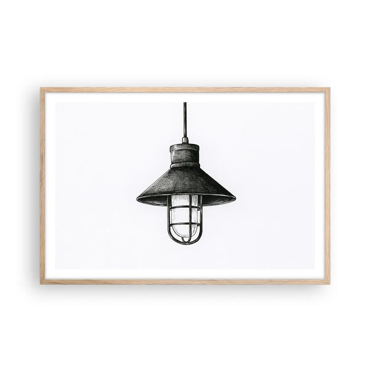 Poster în ramă de stejar deschis - Cu mulți ani în urmă... - 91x61 cm