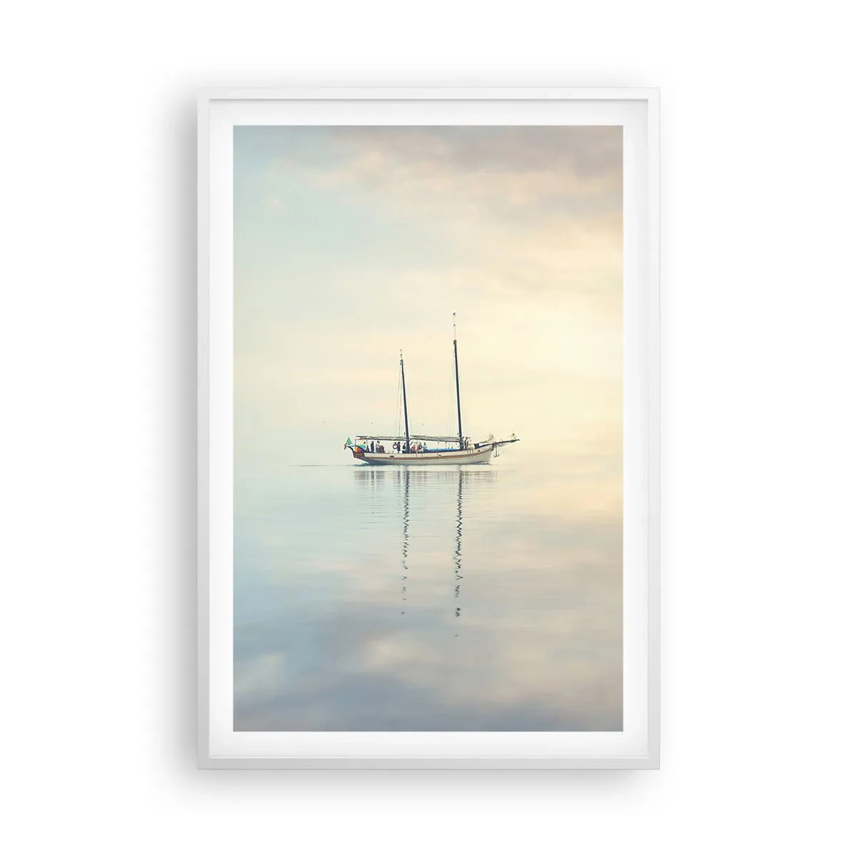 Poster în ramă albă - În tăcerea mării - 61x91 cm