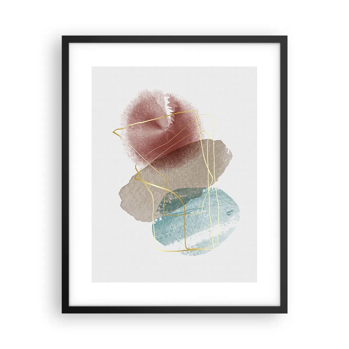 Poster în ramă neagră - Mărgele de spațiu - 40x50 cm