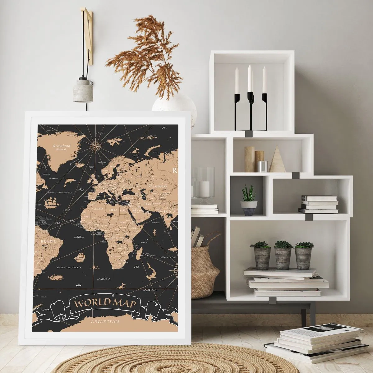 Poster în ramă albă - Limitele lumii mele - 30x40 cm