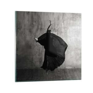 Tablou pe sticlă - Un pas pasional - 40x40 cm