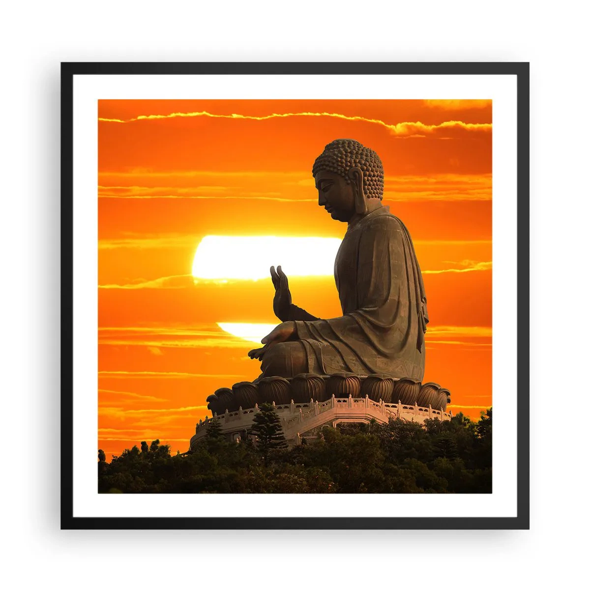 Poster în ramă neagră - Fără frică de lume - 60x60 cm