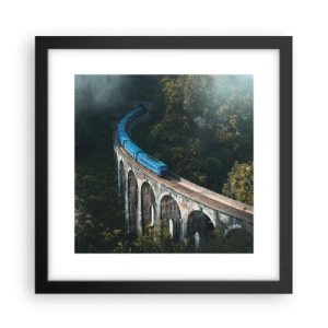 Poster în ramă neagră - Cu trenul spre natură - 30x30 cm