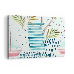 Tablou pe pânză - Vacanță sub palmieri - 120x80 cm