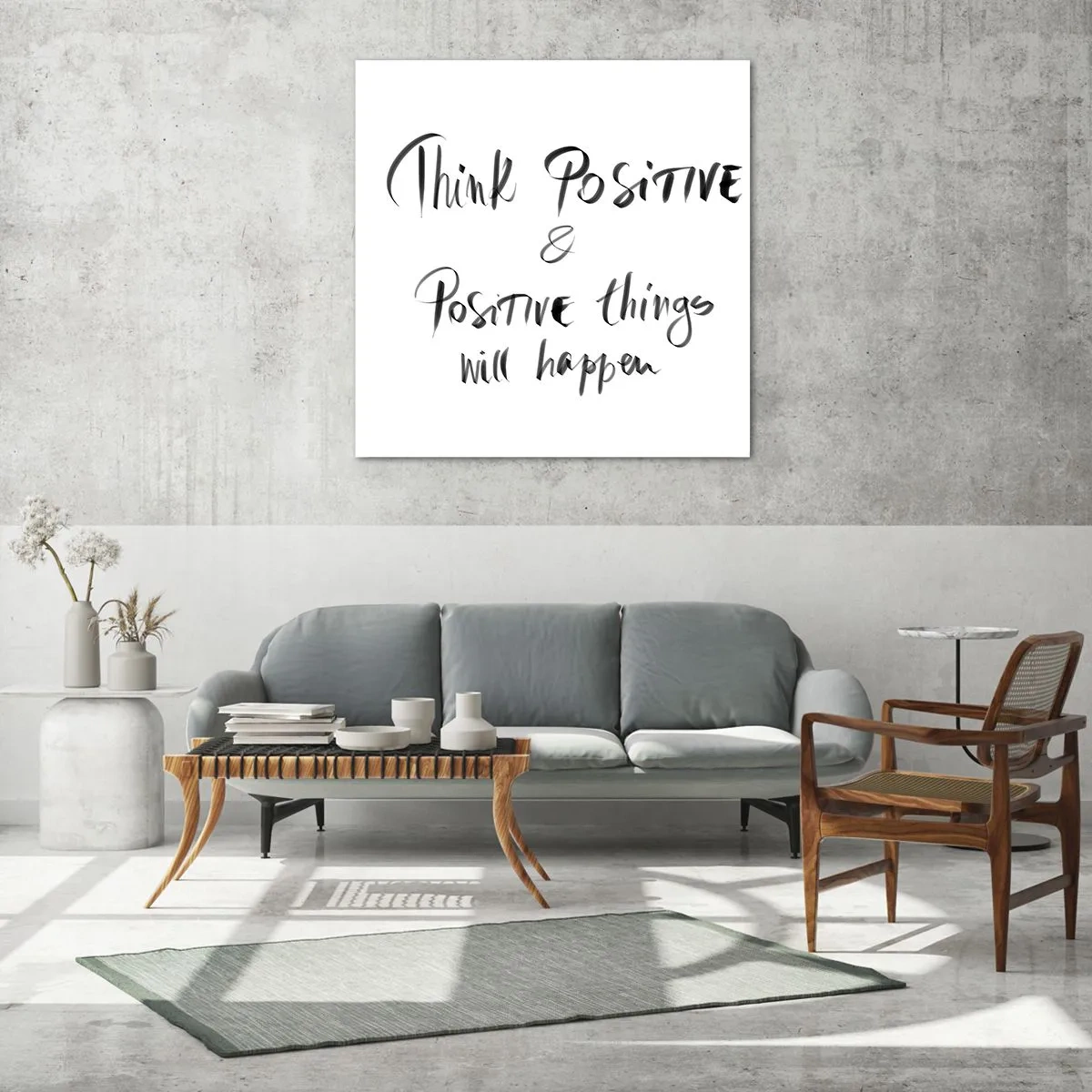 Tablou pe sticlă - Cum să trăim bine? - 50x50 cm