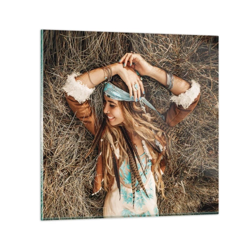 Tablou pe sticlă - În drum spre vara iubirii - 70x70 cm