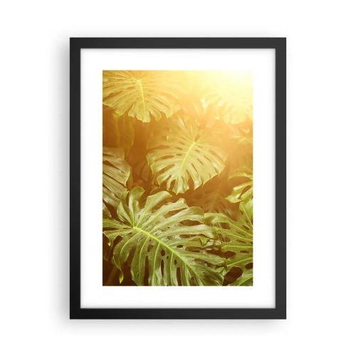 Poster în ramă neagră - Poftiți în verde - 30x40 cm