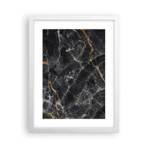 Poster în ramă albă - Viața interioară a unei pietre - 30x40 cm