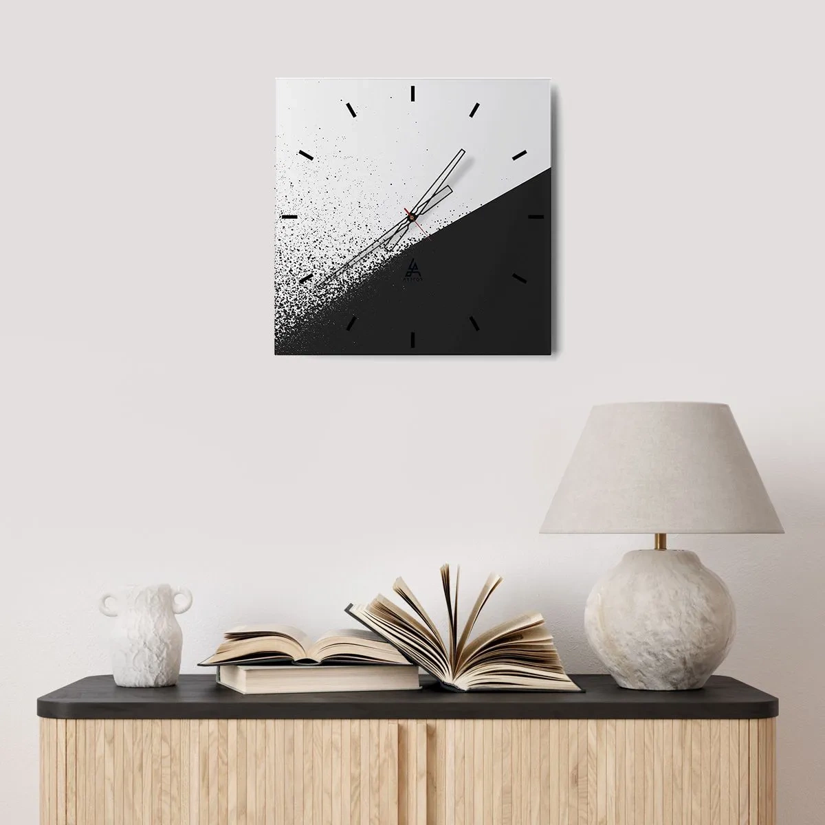 Ceas de perete - Ceas pe sticlă - Din ce în ce mai repede, din ce în ce mai mult - 40x40 cm
