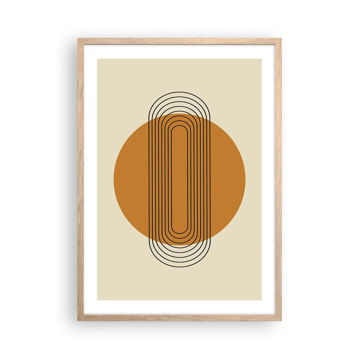 Poster în ramă de stejar deschis - Planul perfect - 50x70 cm