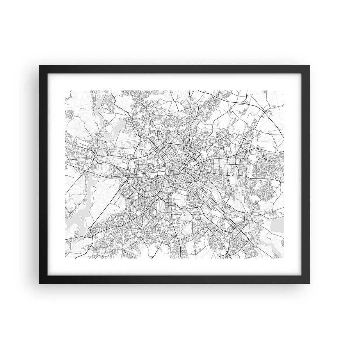 Poster în ramă neagră - Floare de Berlin - 50x40 cm