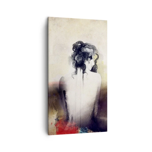 Tablou pe pânză - Linii moi, forme ovale - 45x80 cm