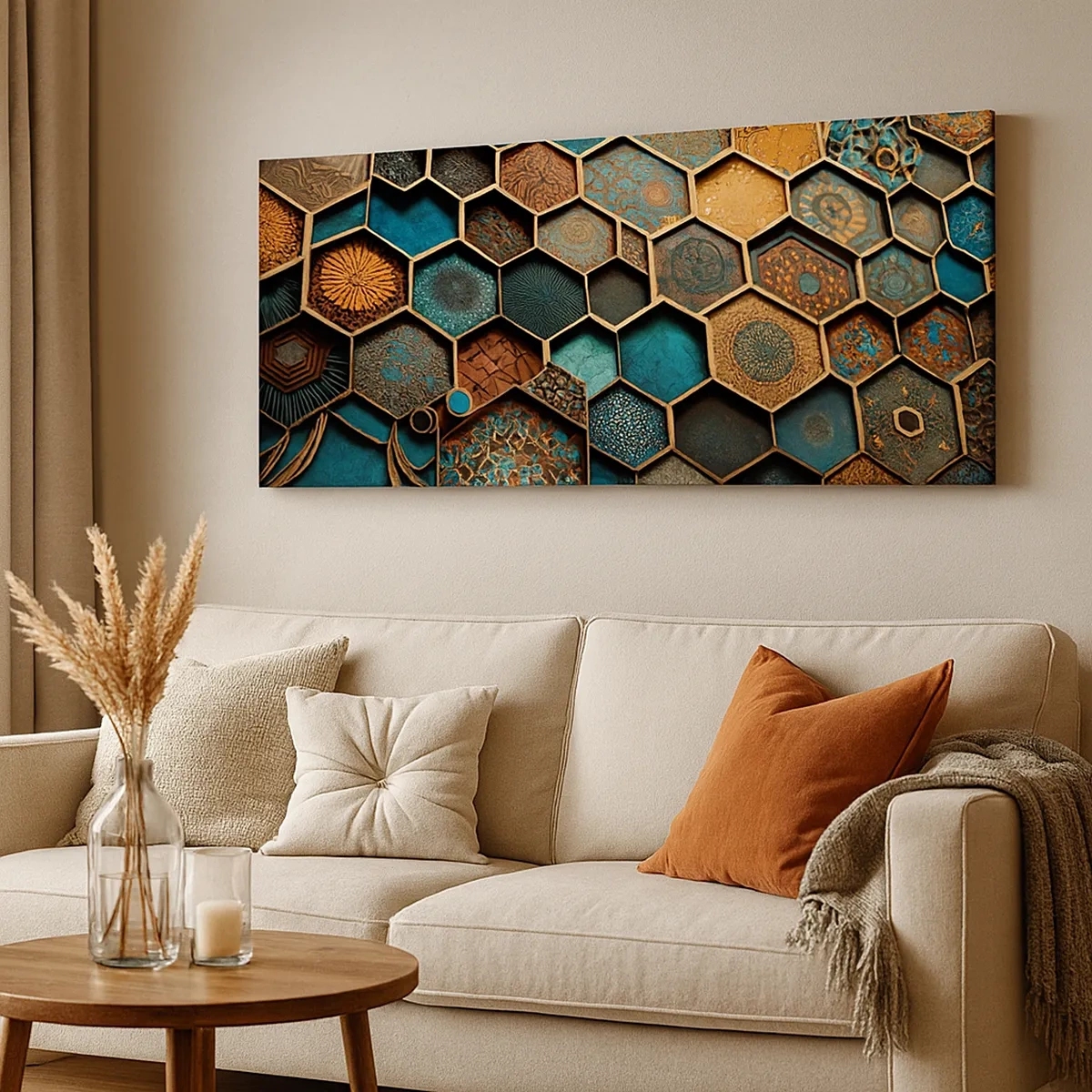 Tablou pe pânză - Ornamente arabe - o variație - 30x30 cm