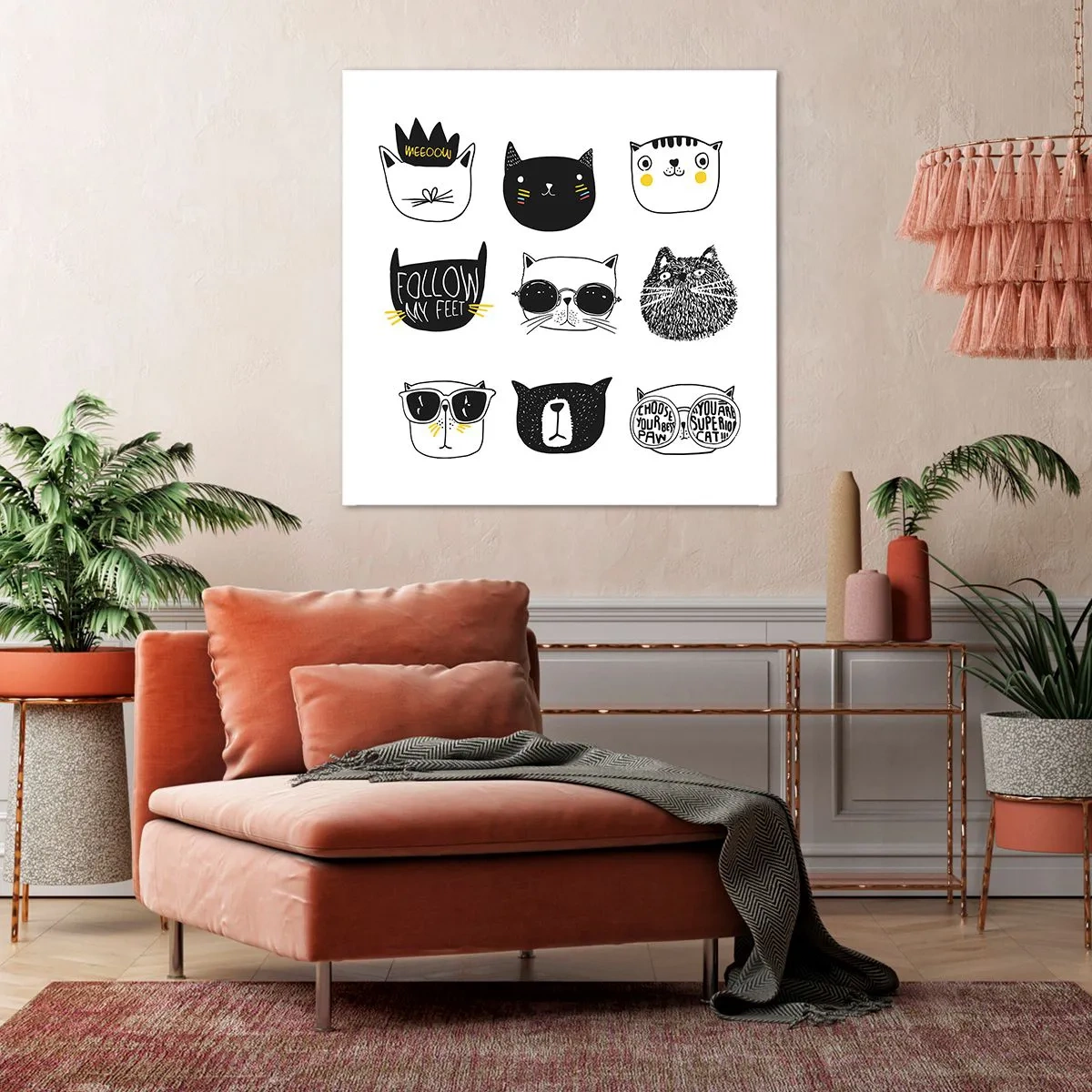 Tablou pe pânză - Fiecare este diferit - 40x40 cm