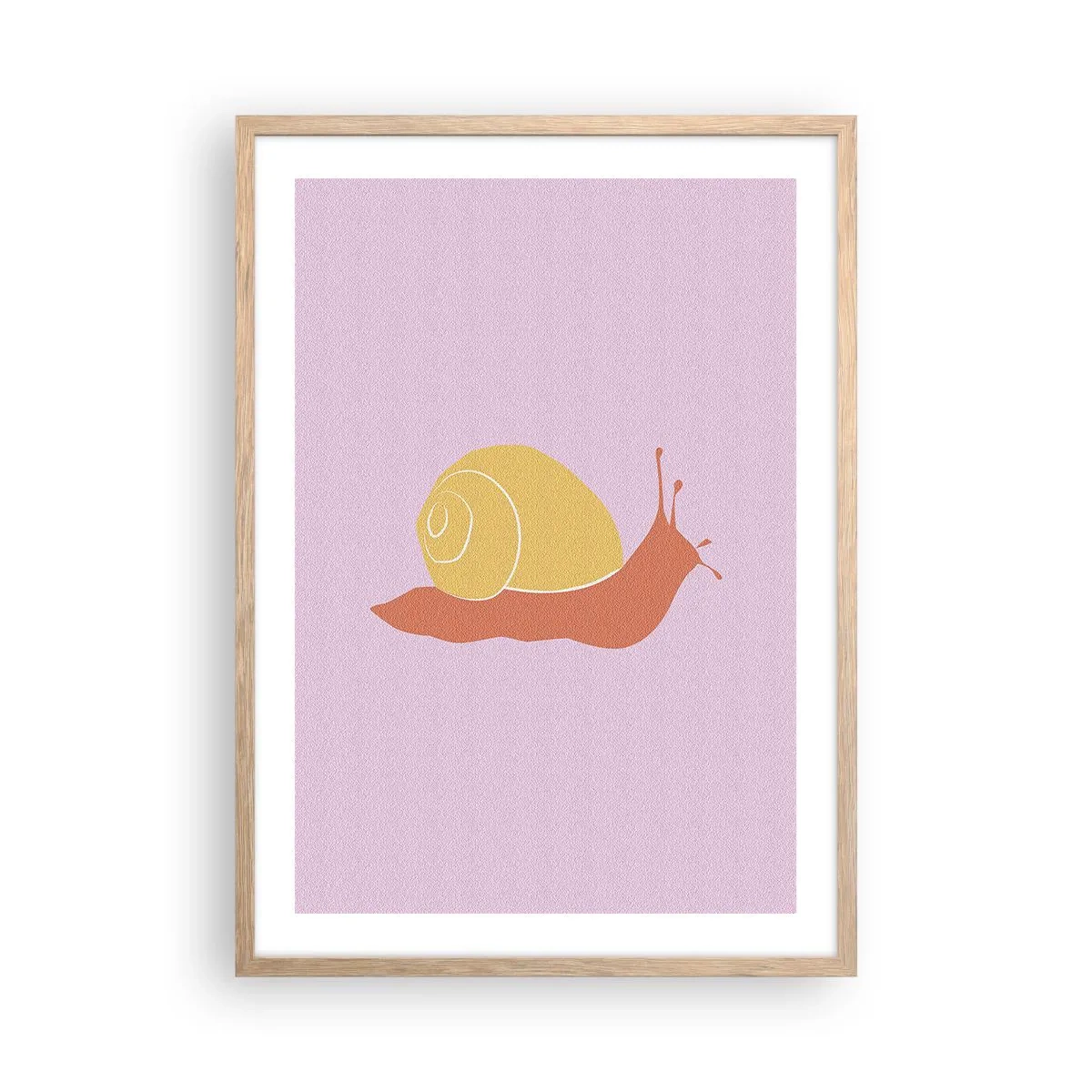 Poster în ramă de stejar deschis - Nu e nicio grabă - 50x70 cm