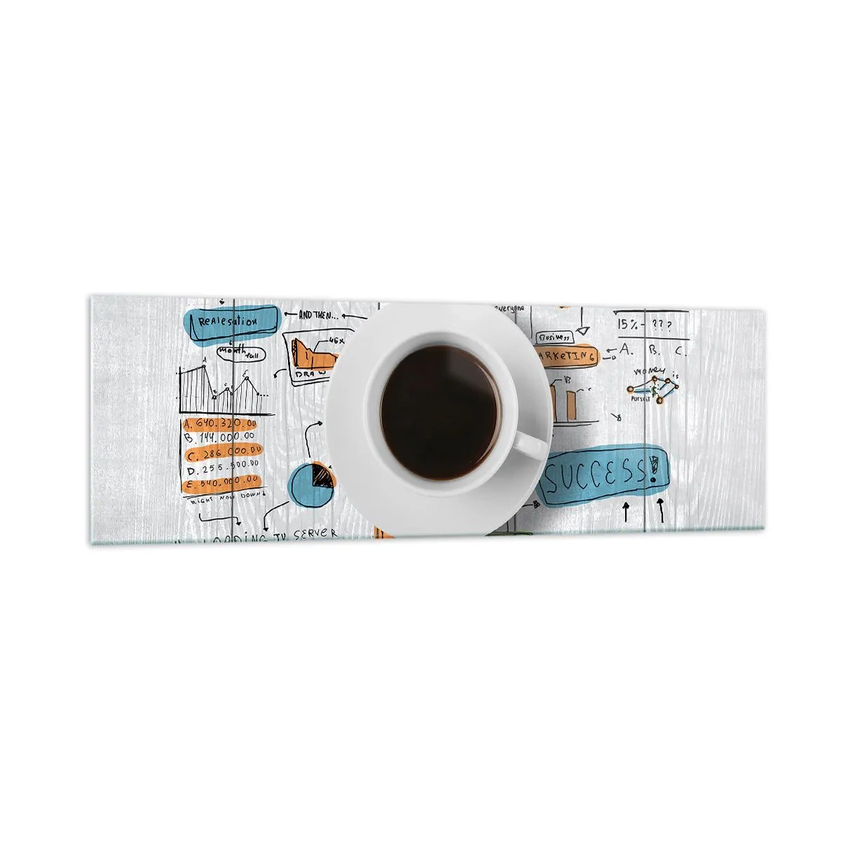 Tablou pe sticlă - Timp pentru o pauză - 160x50 cm