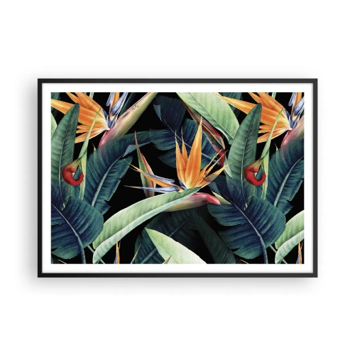 Poster în ramă neagră - Florile de flacără ale tropicelor - 100x70 cm
