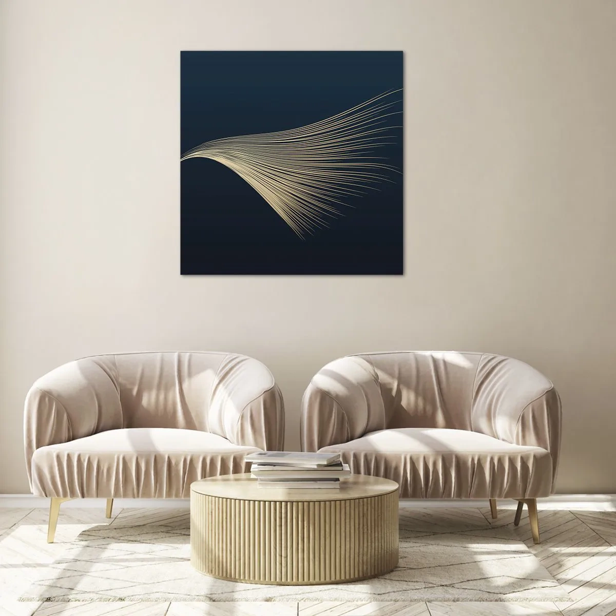 Tablou pe sticlă - Ca părul unui înger - 70x70 cm