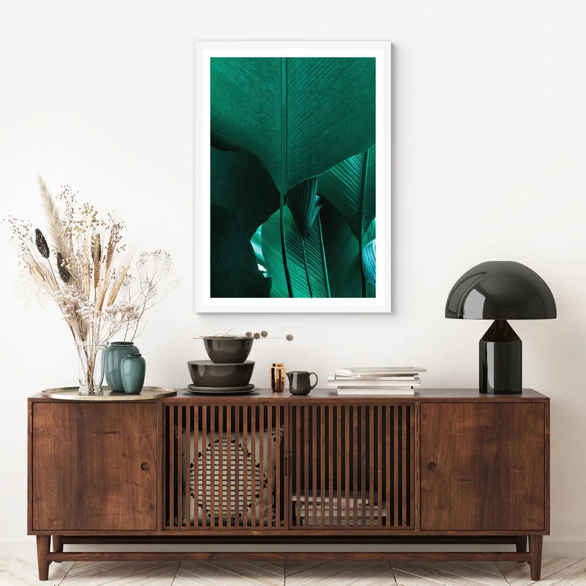 Poster în ramă albă - Cu frunza la lumină - 61x91 cm