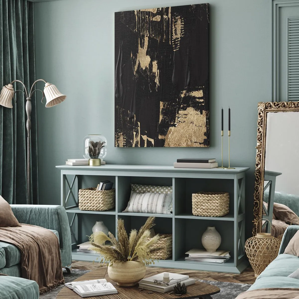 Tablou pe pânză - O urmă de atingere - 55x100 cm