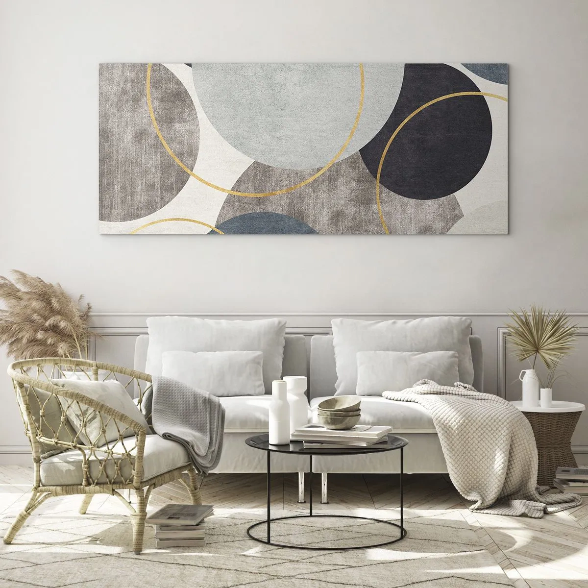 Tablou pe sticlă - Roată cu roată - 160x50 cm