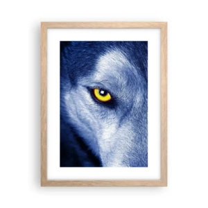 Poster în ramă de stejar deschis - O privire hipnotizantă - 30x40 cm