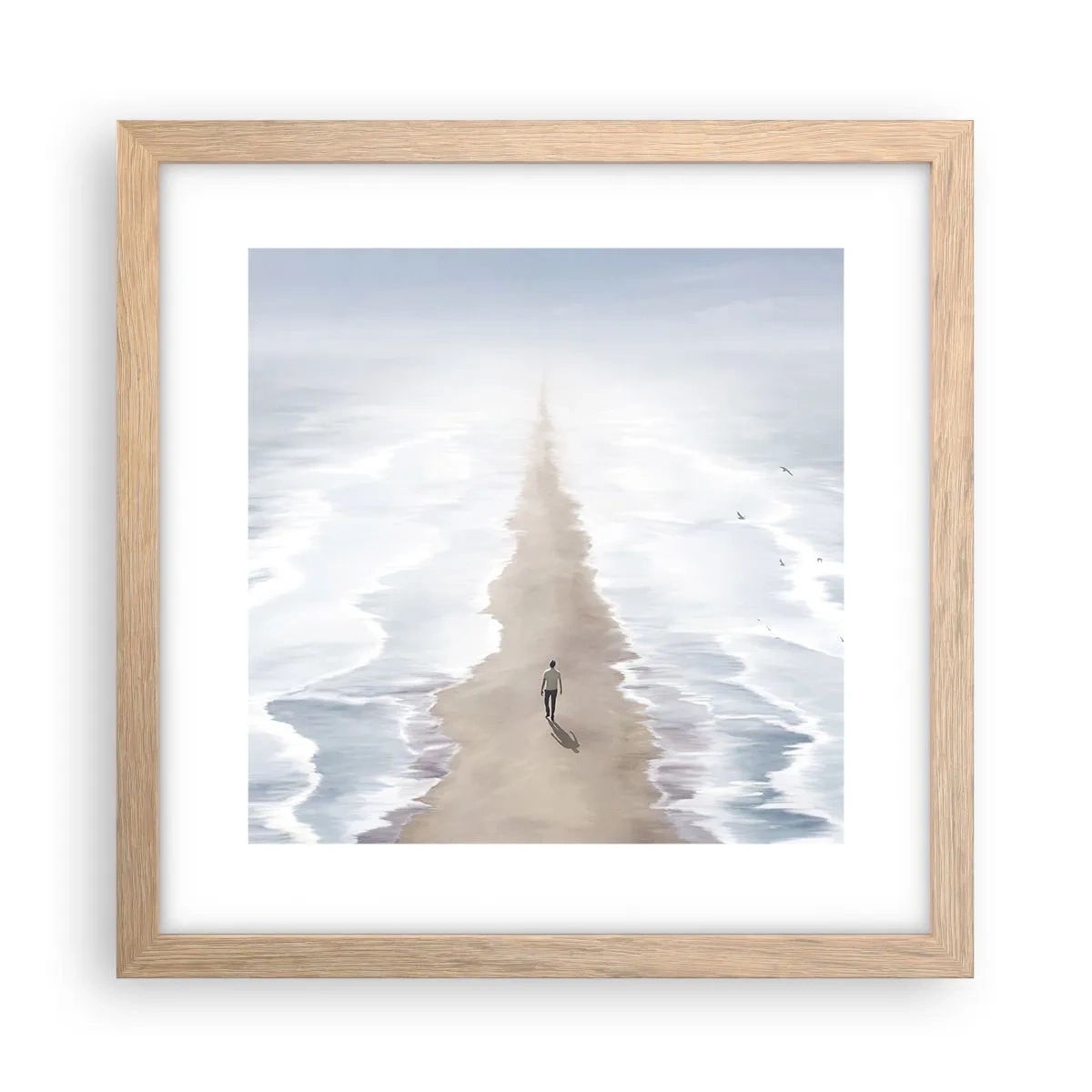 Poster în ramă de stejar deschis - Un viitor luminos - 30x30 cm