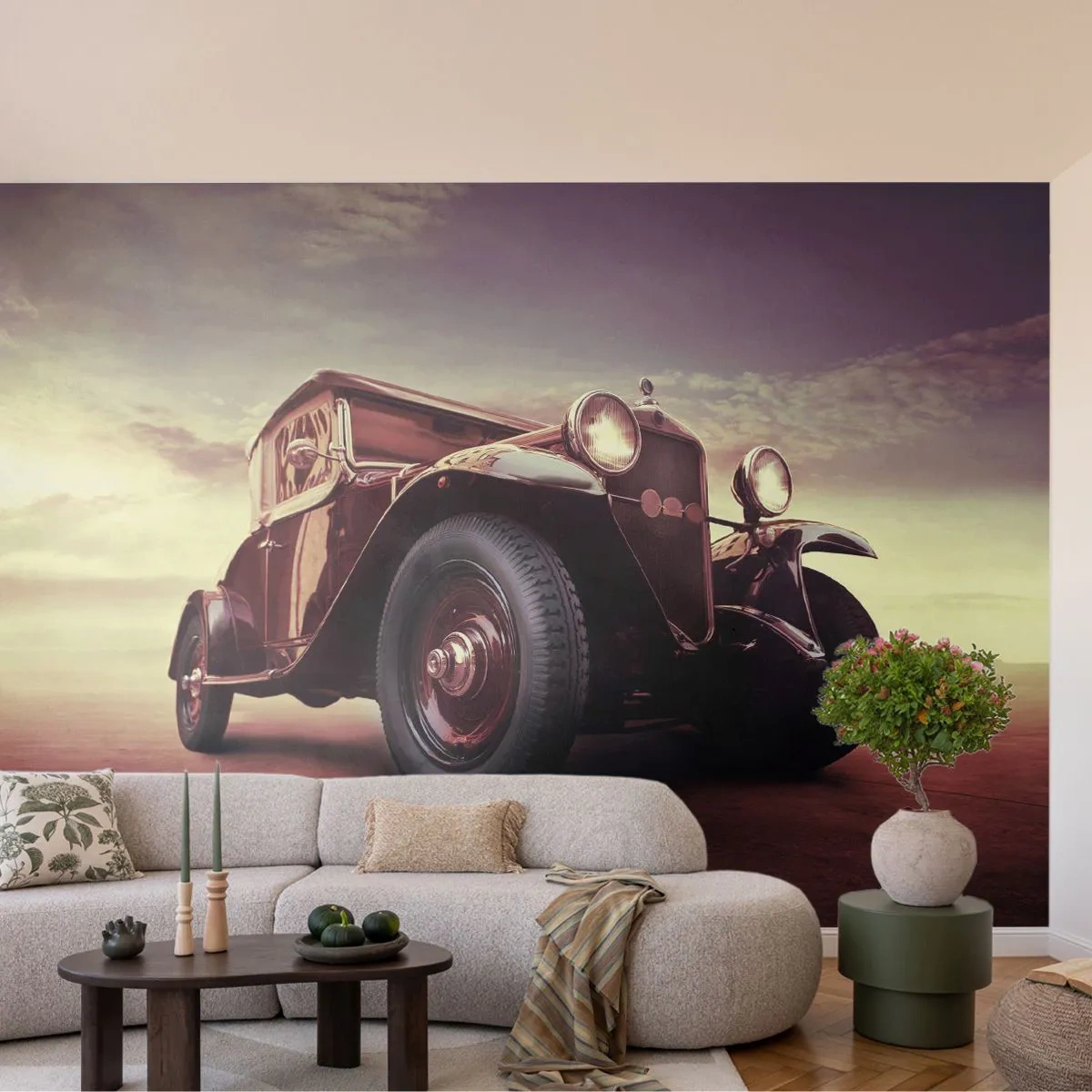 Tapet Premium Canvas - Să ne întoarcem la vremurile de odinioară... - Automobile, Mașină retro, Epocă - 250x175 cm