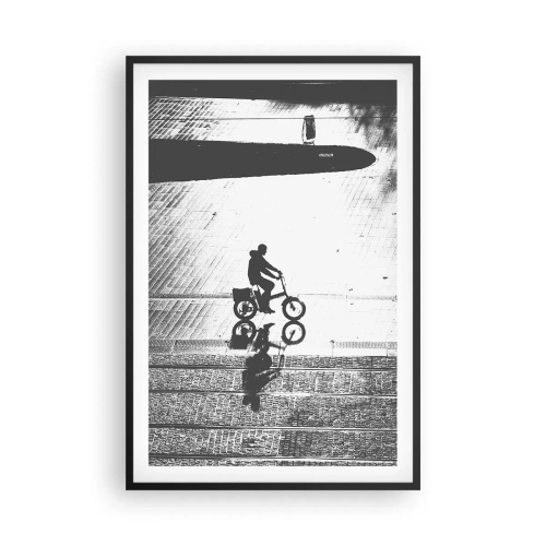 Poster în ramă neagră - Înainte, prin oraș - 61x91 cm