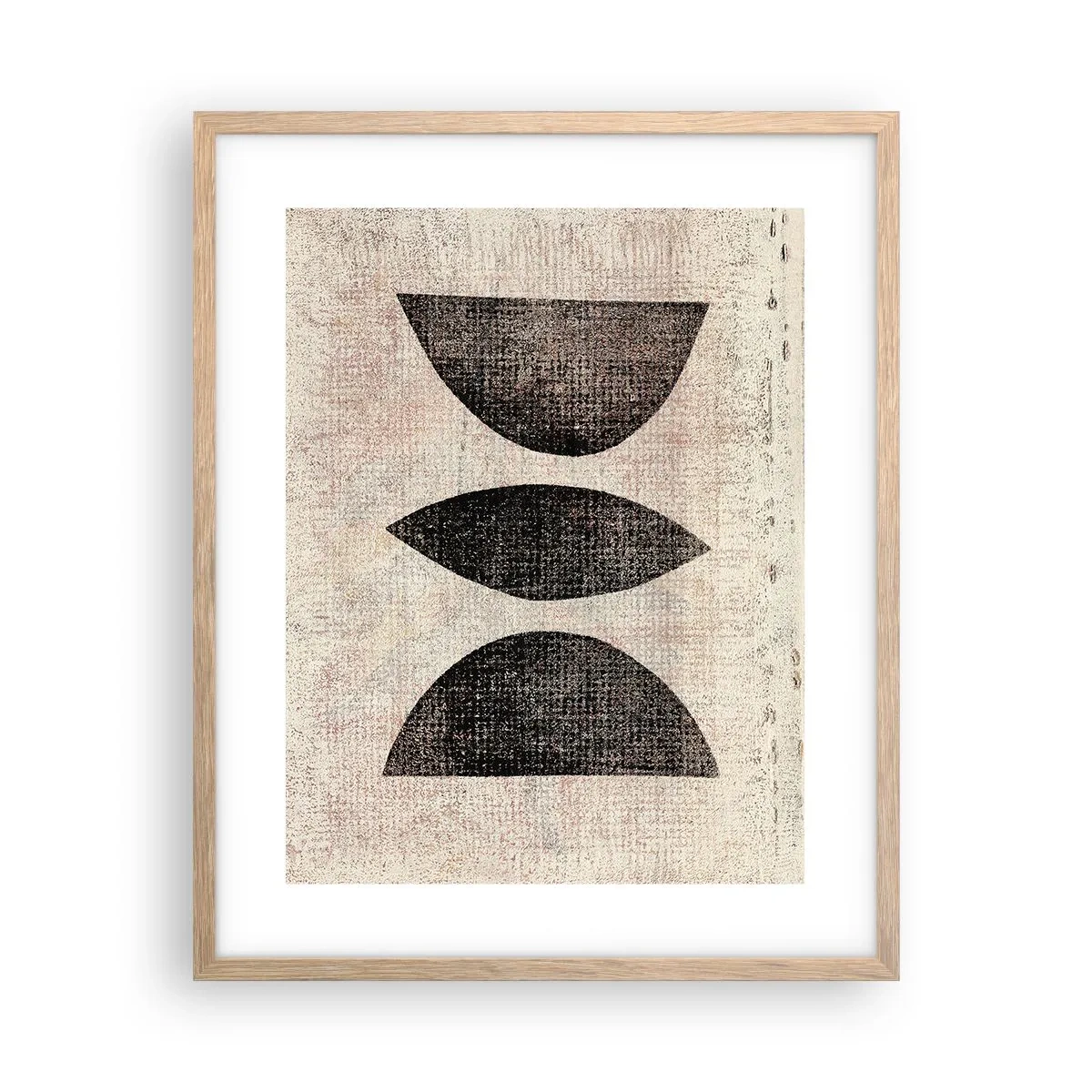 Poster în ramă de stejar deschis - Abstracție etnică - 40x50 cm