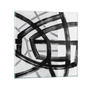 Tablou pe sticlă - Construind adâncimea - 40x40 cm