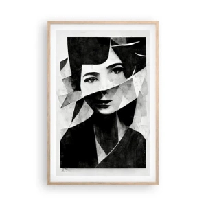 Poster în ramă de stejar deschis - Cine ești? - 61x91 cm