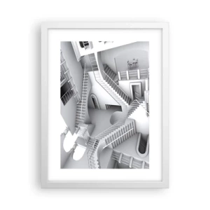Poster în ramă albă - Paradoxurile spațiului - 30x40 cm