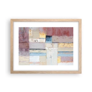 Poster în ramă de stejar deschis - Liniștea geometriei - 40x30 cm