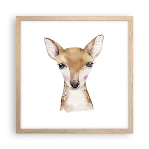 Poster în ramă de stejar deschis - Natura inocenței - 40x40 cm